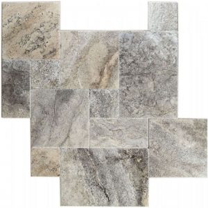 Silver anticato travertin Jumbo Patternx1.2cm