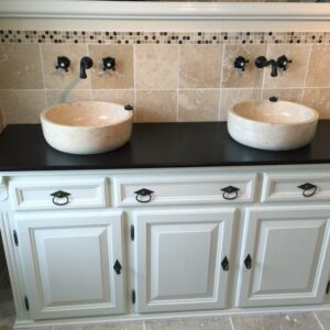 Travertin anticato ivory light 20x20x1 vloer/wandtegel