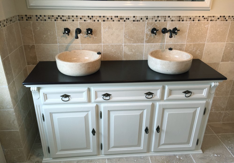 Travertin anticato ivory light 20x20x1 vloer/wandtegel