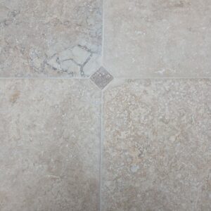 Classic beige travertin gezoet en getrommeld octagon 40.6x40.6x1.2cm /4.8x4.8x1cm