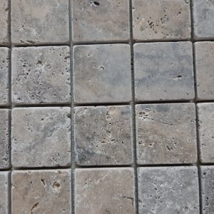 Mozaiek Grigio Silver Ash Travertin 4.8x4.8