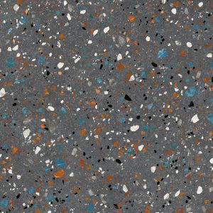 Gobi Nero Vloer/wandtegel 60x60cm rett Terrazzo