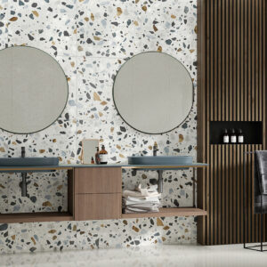 Crisp XL White terrazzo 60x60 rett