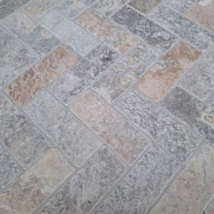 Brick Grigio Silver travertin 20.3x7,5x1cm vloer/wandtegel