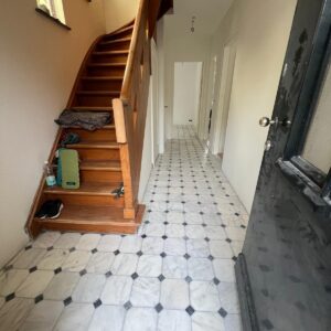 Wit en zwart marmer 30.5x30.5x1 / 4.8x4.8x1 octagon vloertegel