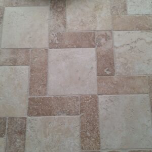 Beige en mokka travertin getrommeld 20x20/7.5x20 vloer/wandtegel