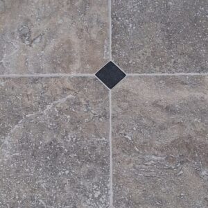 Grey travertin 30.5x30.5x1 / 4.8x4.8x1 octagon vloertegel