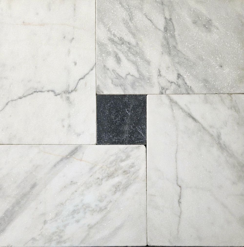 Wit marmer verouderd / getrommeld 60x40x1.2cm vloer/wand - Afbeelding 3