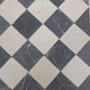 Dambord ivory en torros black marmer anticato 10x10x1