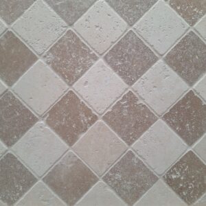 Travertin anticato beige en bruin 10x10x1 vloer/wandtegel