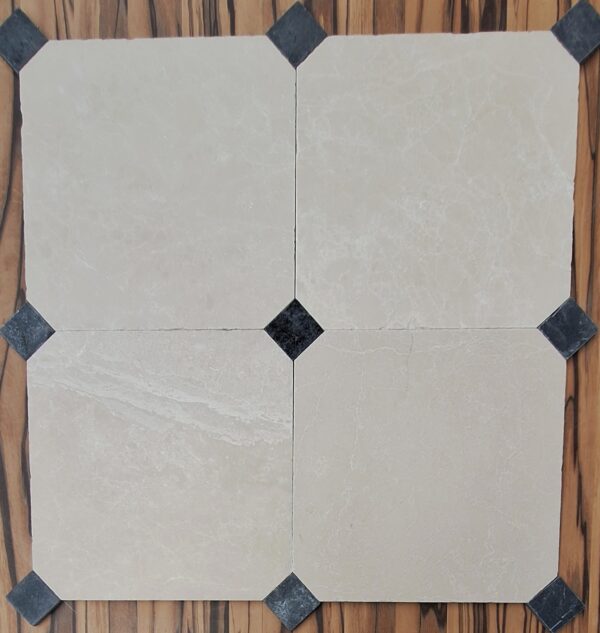 Botticinno marmer 30.5x30.5x1 / 4.8x4.8x1 octagon vloer/wandtegel