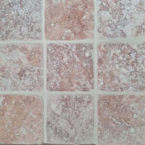 Rood/rose travertin anticato 10x10x1 vloer/wandtegel