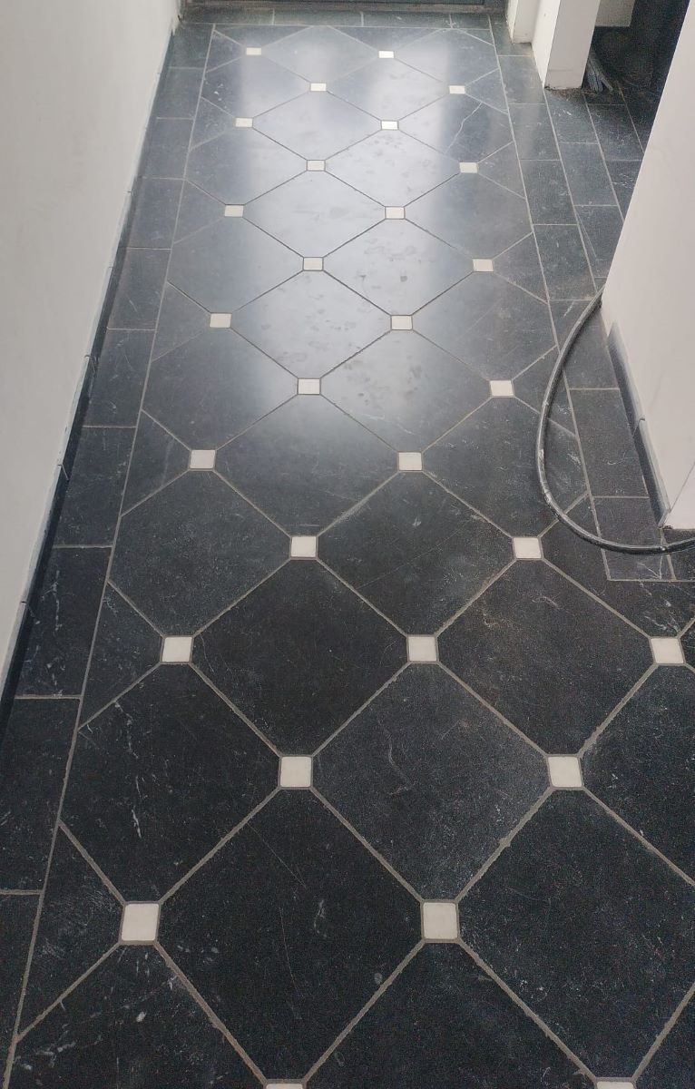 Zwart marmer 30.5x30.5x1 / 4.8x4.8x1 octagon vloer/wandtegel - Afbeelding 4