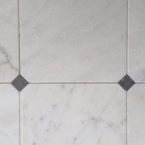 Wit en zwart marmer 20x20x1 / 2.3x2.3x1 octagon vloer/wandtegel