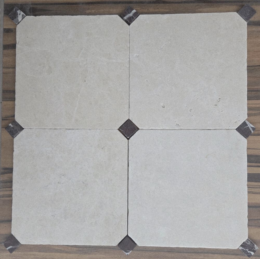 Ivory marmer 20x20x1 / 2.3x2.3x1 octagon vloer/wandtegel - Afbeelding 2