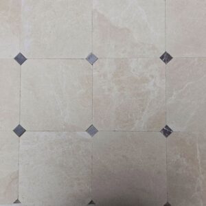Donker beige marmer 20x20x1 / 2.3x2.3x1 octagon vloer/wandtegel