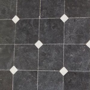 Donker hardsteen 20x20x1 / 4.8x4.8x1 octagon vloer/wandtegel